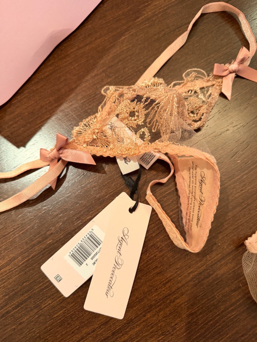 NWT Agent Provocateur Lingerie Set PRALINE/PINK - Picture 3 of 4
